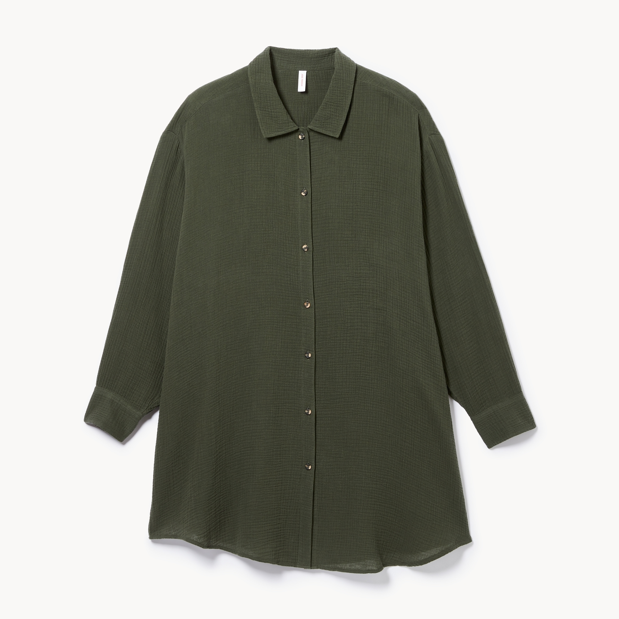 Women+ Gauze Button-Up Cover-Up