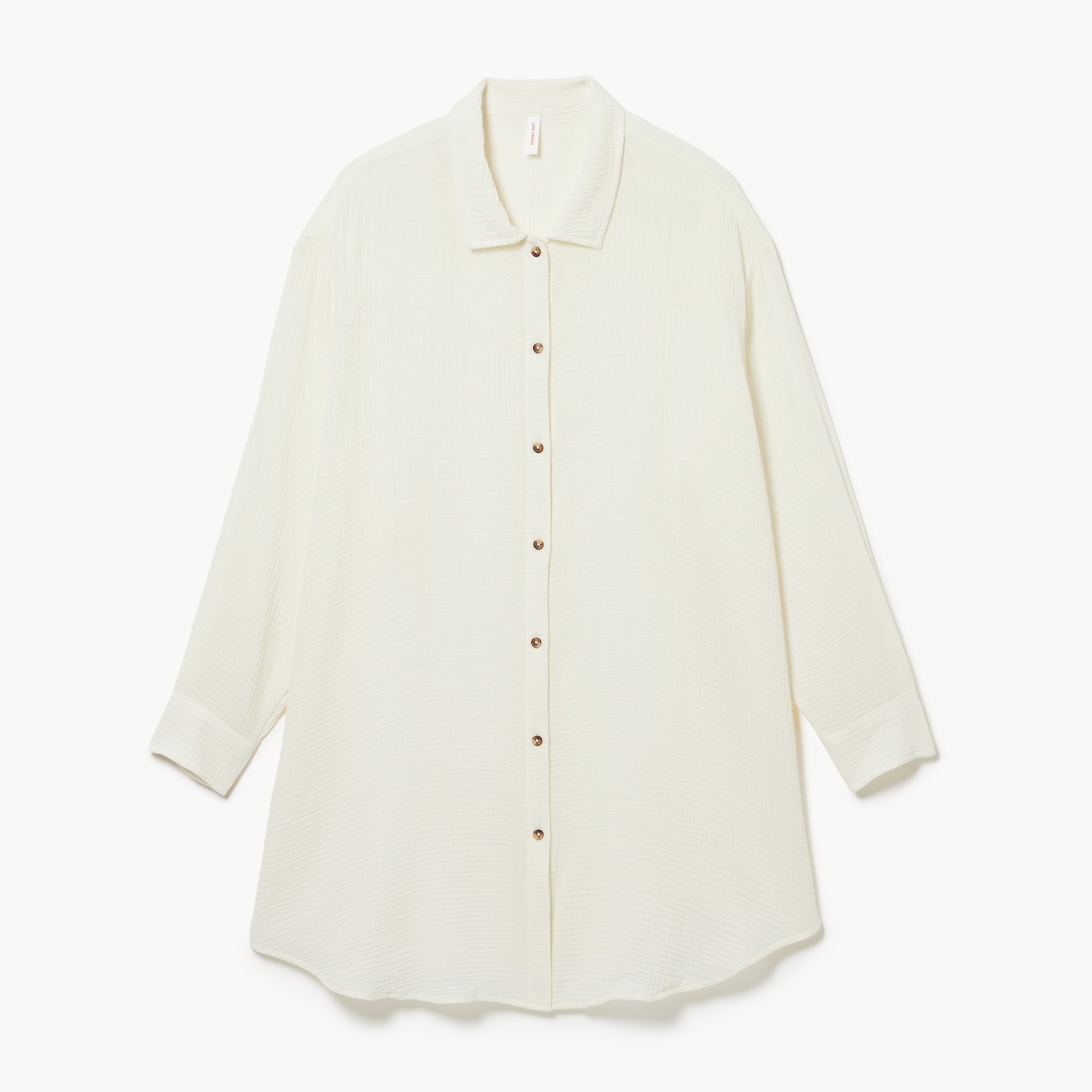 Women+ Gauze Button-Up Cover-Up