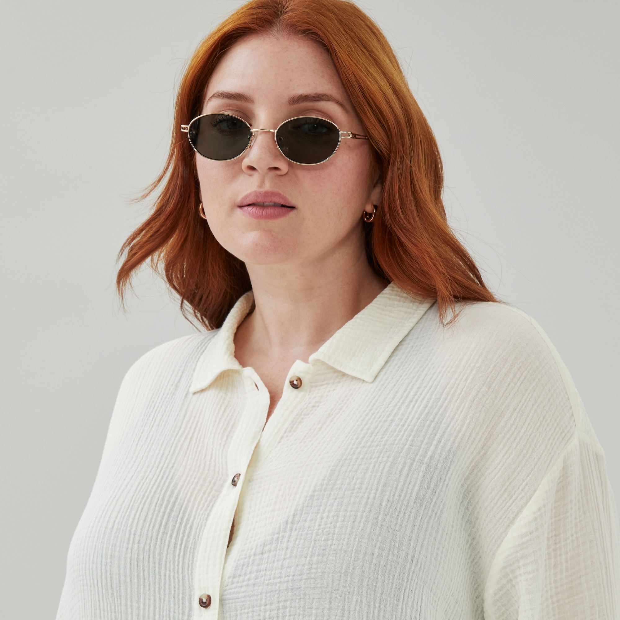 Women+ Gauze Button-Up Cover-Up