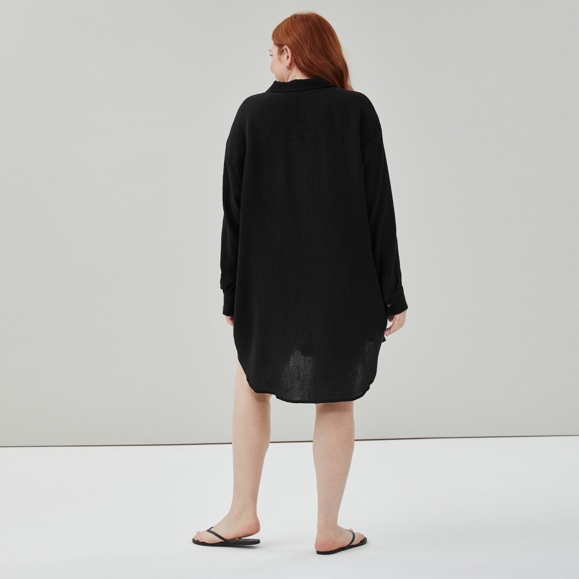 Women+ Gauze Button-Up Cover-Up