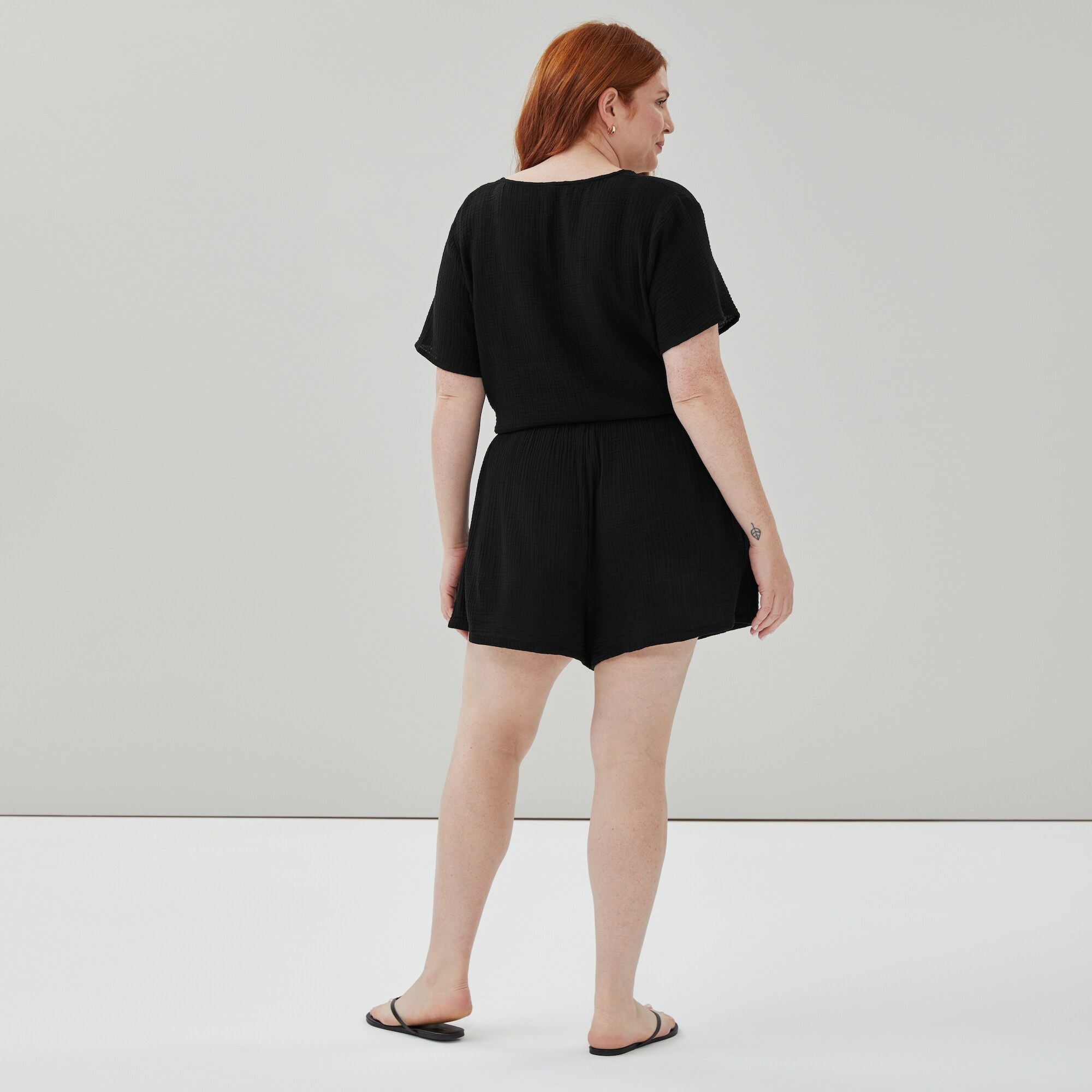Women+ Gauze Short Cover-Up