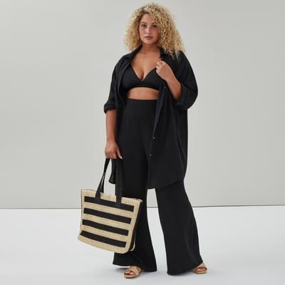 Women+ Gauze Pant Cover-Up - Black