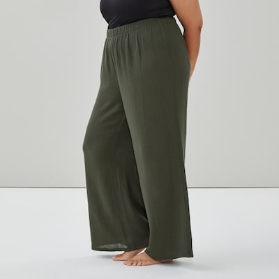 Pantalon cache-maillot de bain en gaze Femmes+ - Vert Militaire