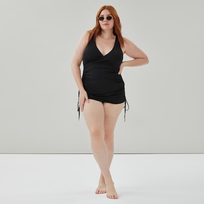 Women+ Ruched Swimsuit - Black