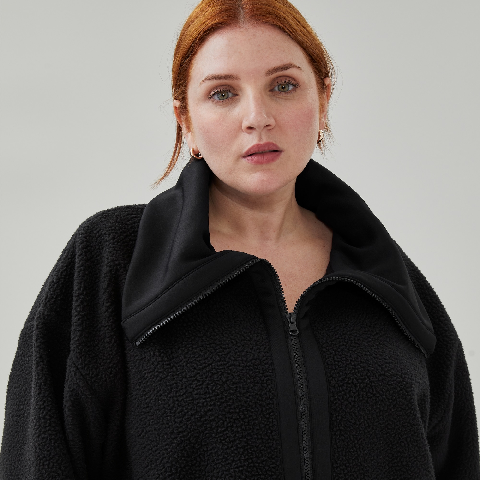 Women+ Active Oversized Jacket in Black from Joe Fresh
