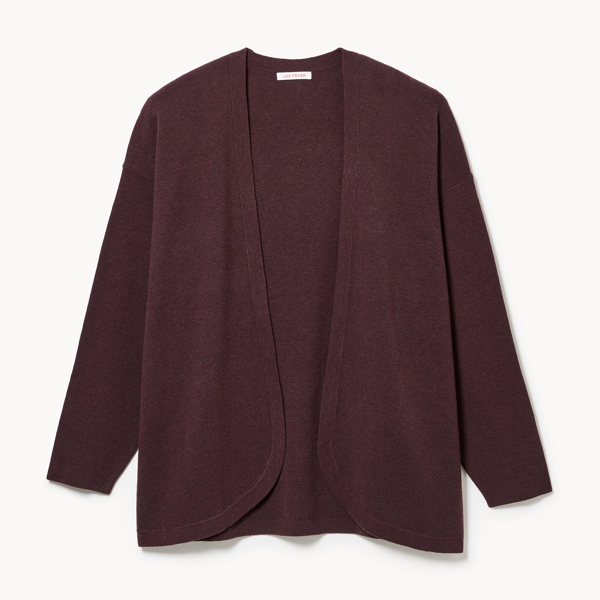 Women+ Relaxed Cardigan in Plum from Joe Fresh