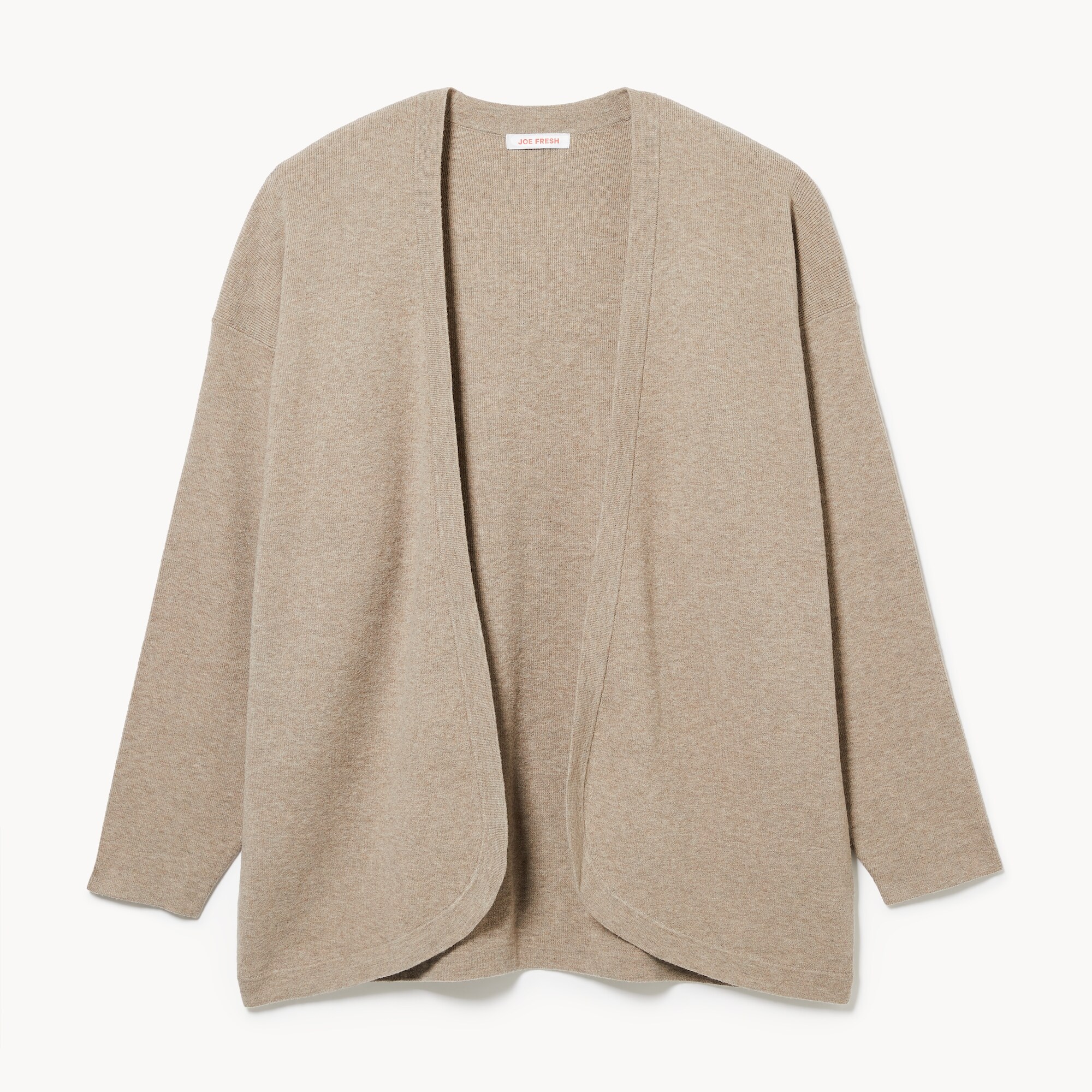 Women+ Relaxed Cardigan in Light Brown Mix from Joe Fresh