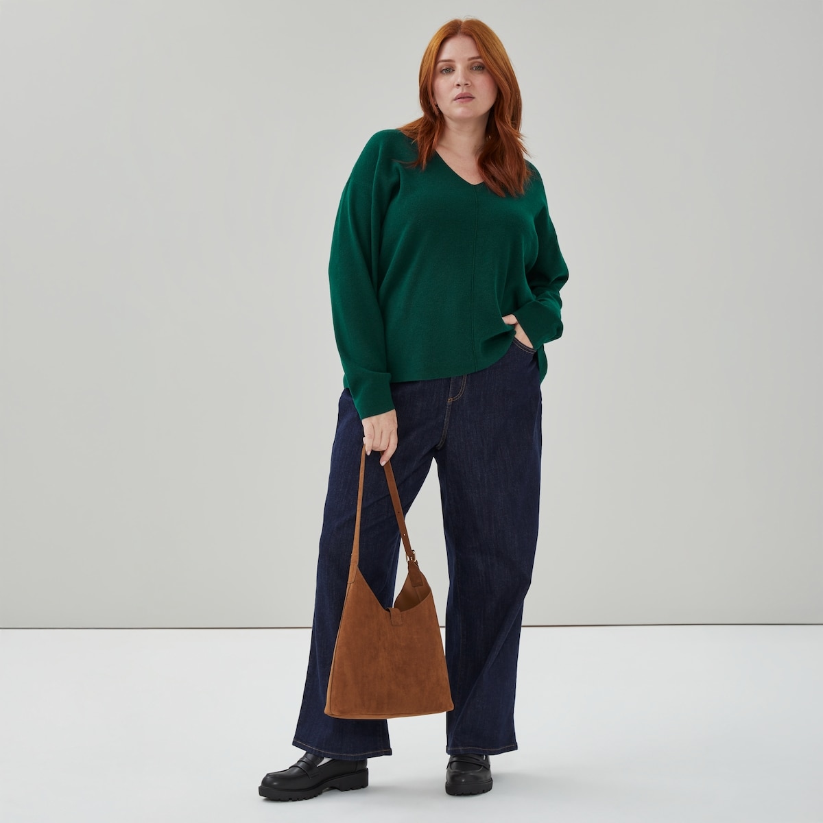 Chandail col enV Femmes+ - Vert