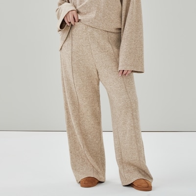 Women+ Pintuck Pant - Dark Brown Mix