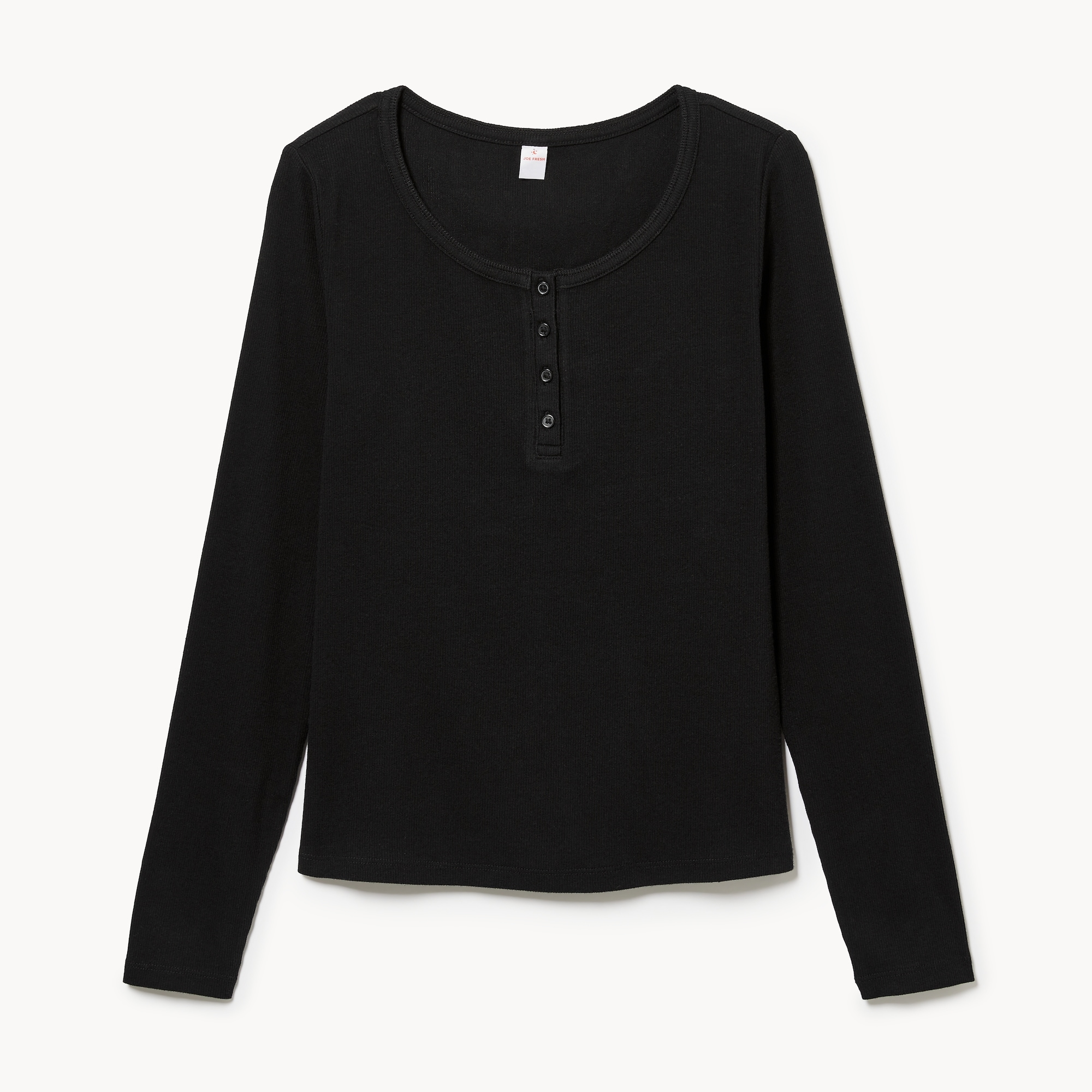 Henley Lounge Top in Black from Joe Fresh