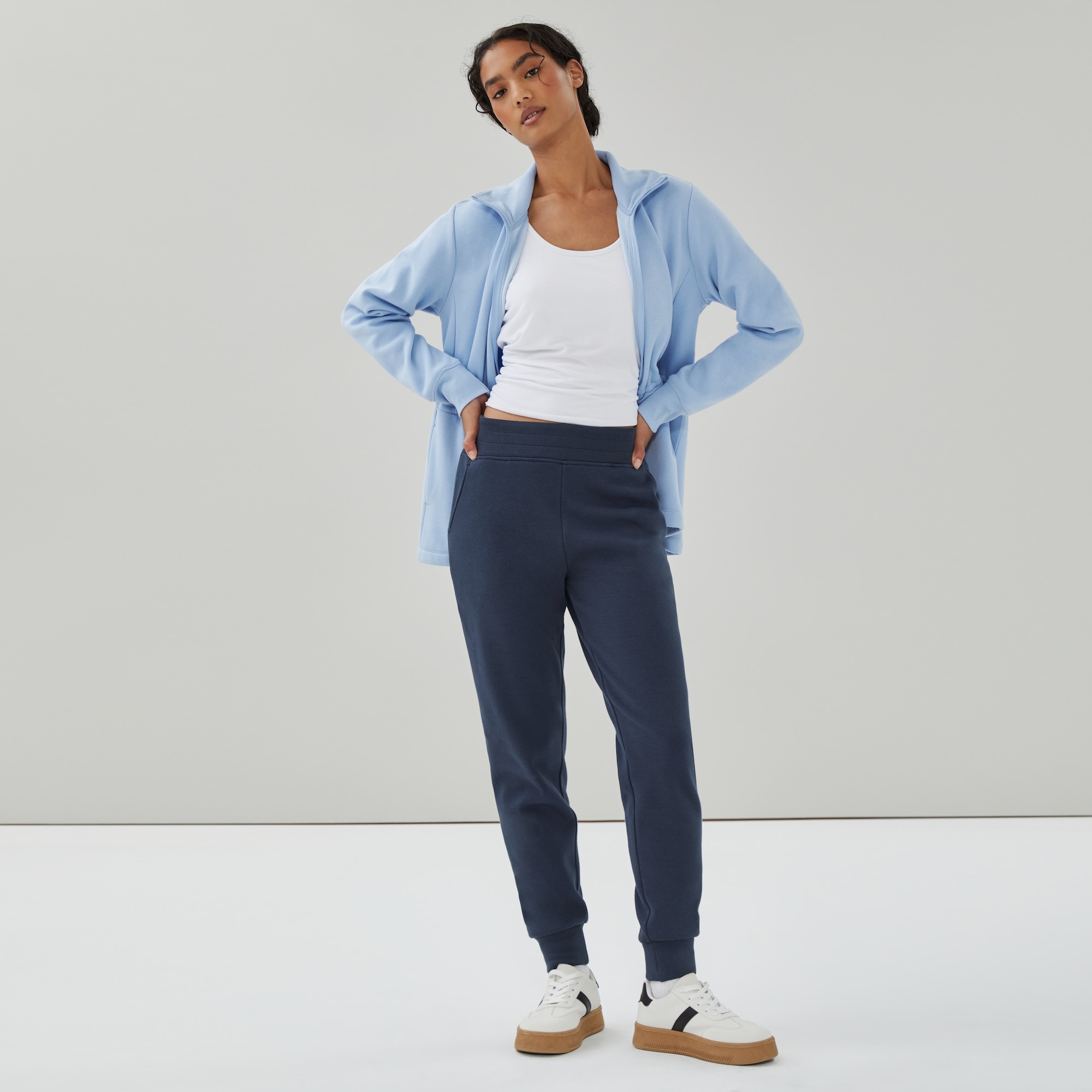Pantalon de jogging sport ajusté en molleton