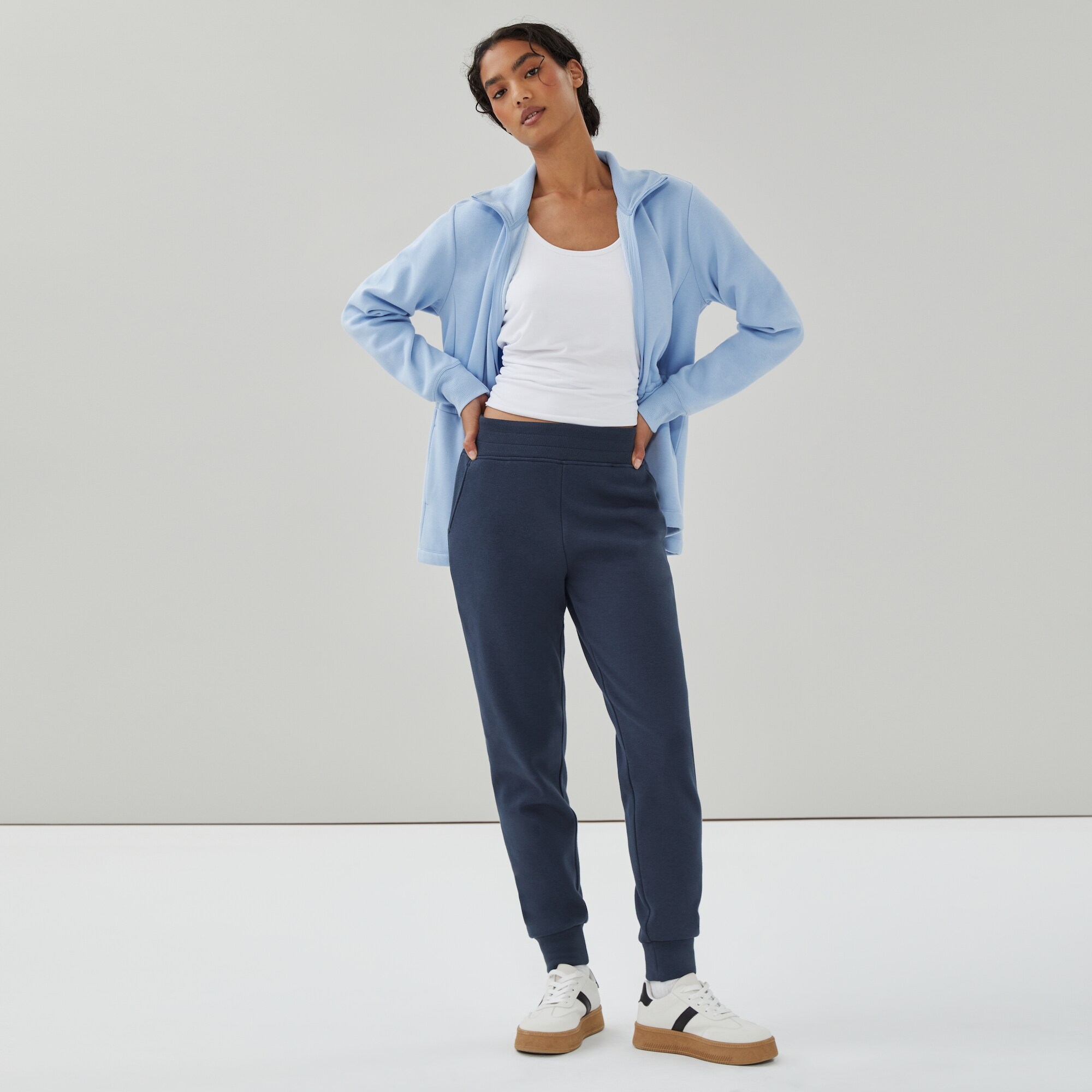 Pantalon de jogging sport ajusté en molleton