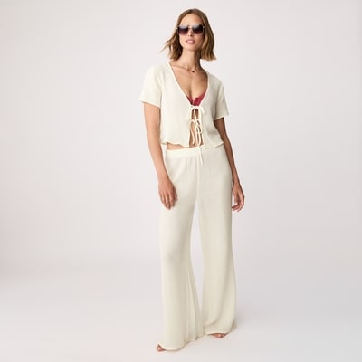 Gauze Top Cover-Up - Cream