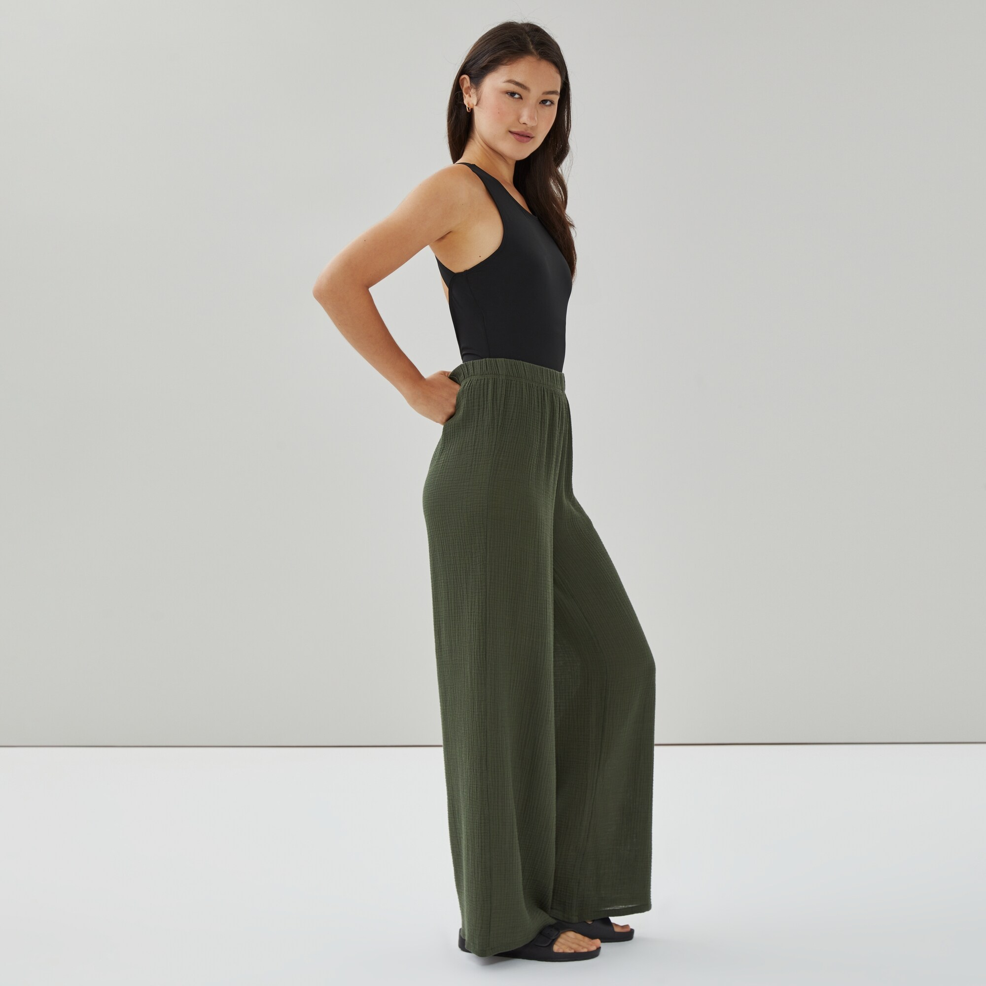 Gauze Pant Cover-Up