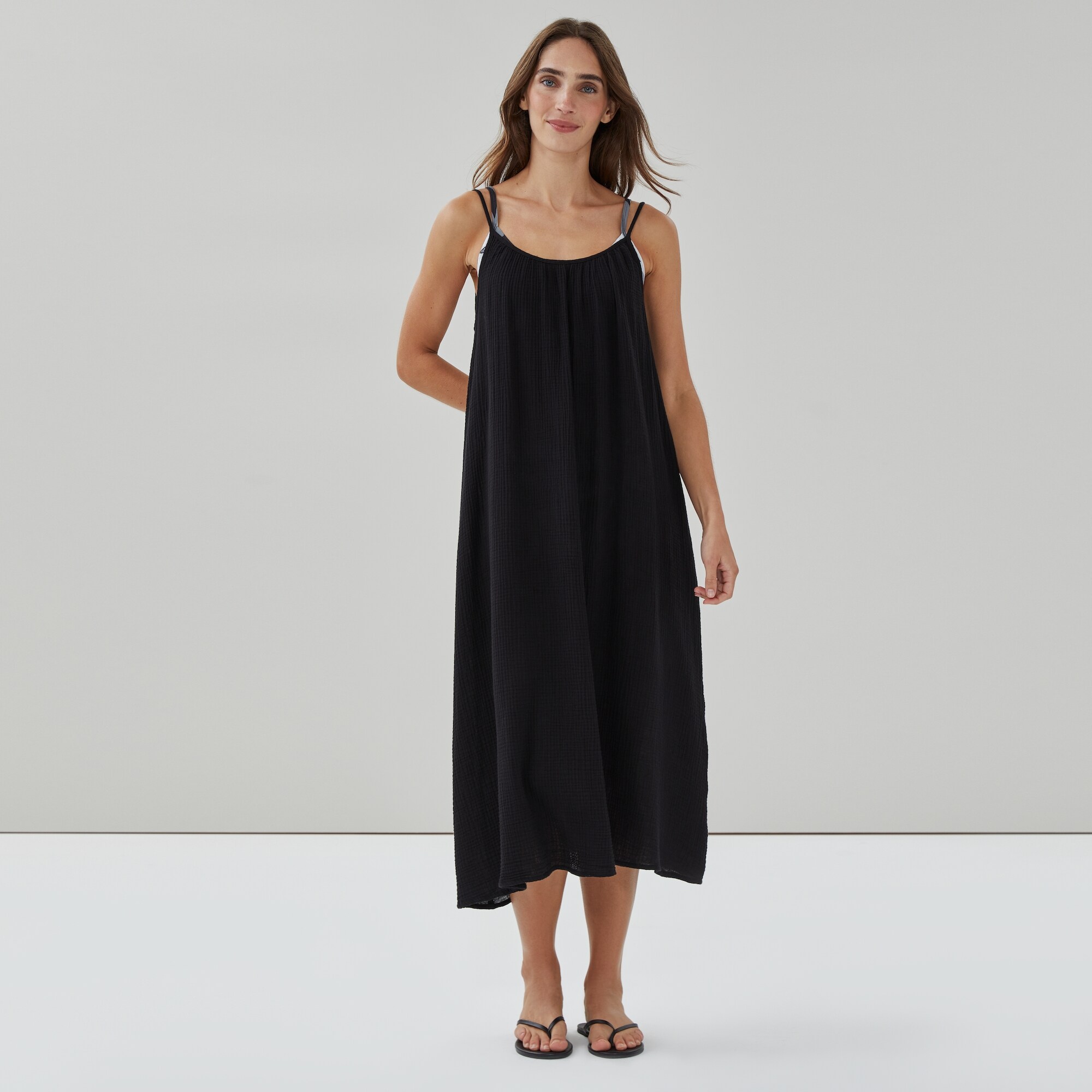 Gauze Midi Dress Cover-Up