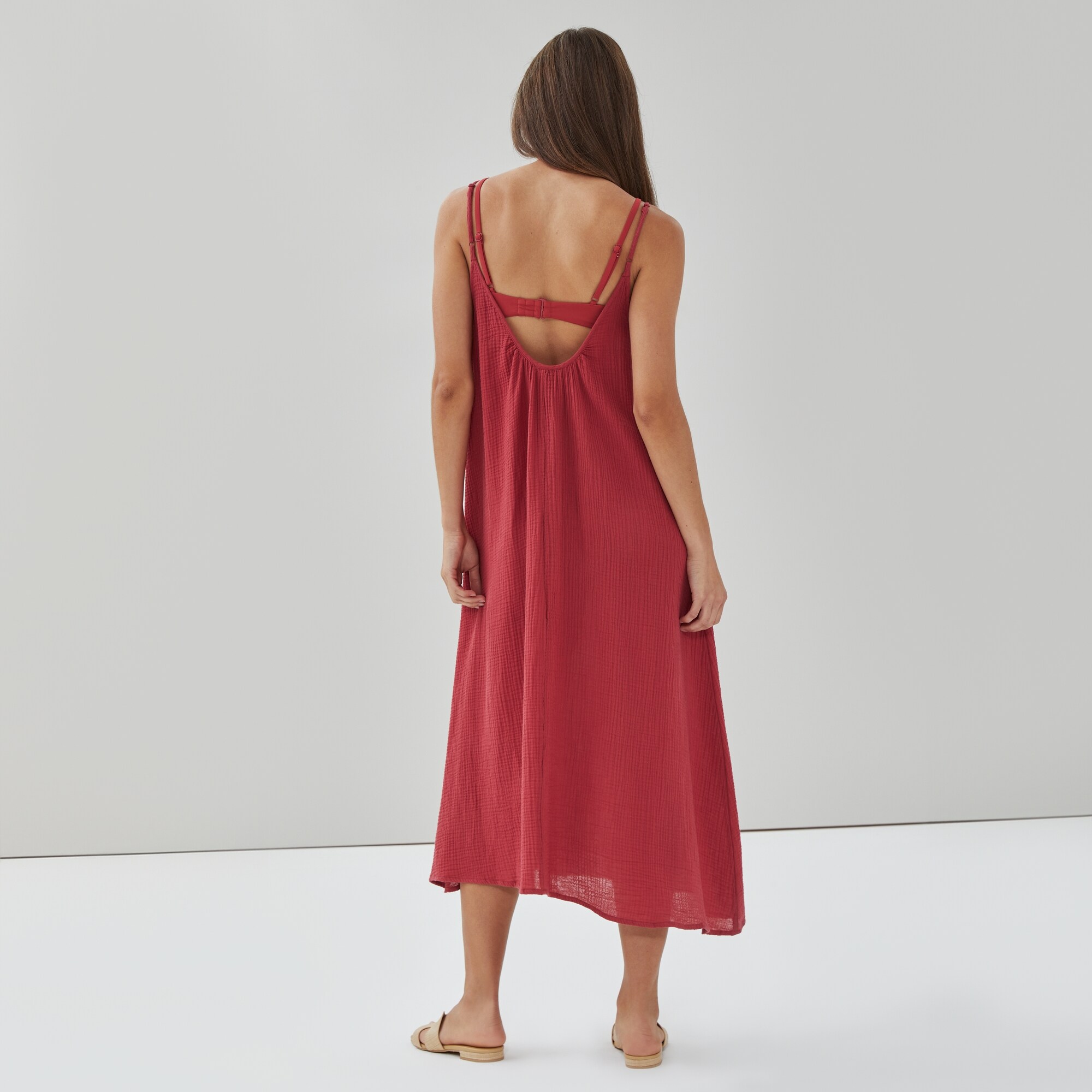 Gauze Midi Dress Cover-Up