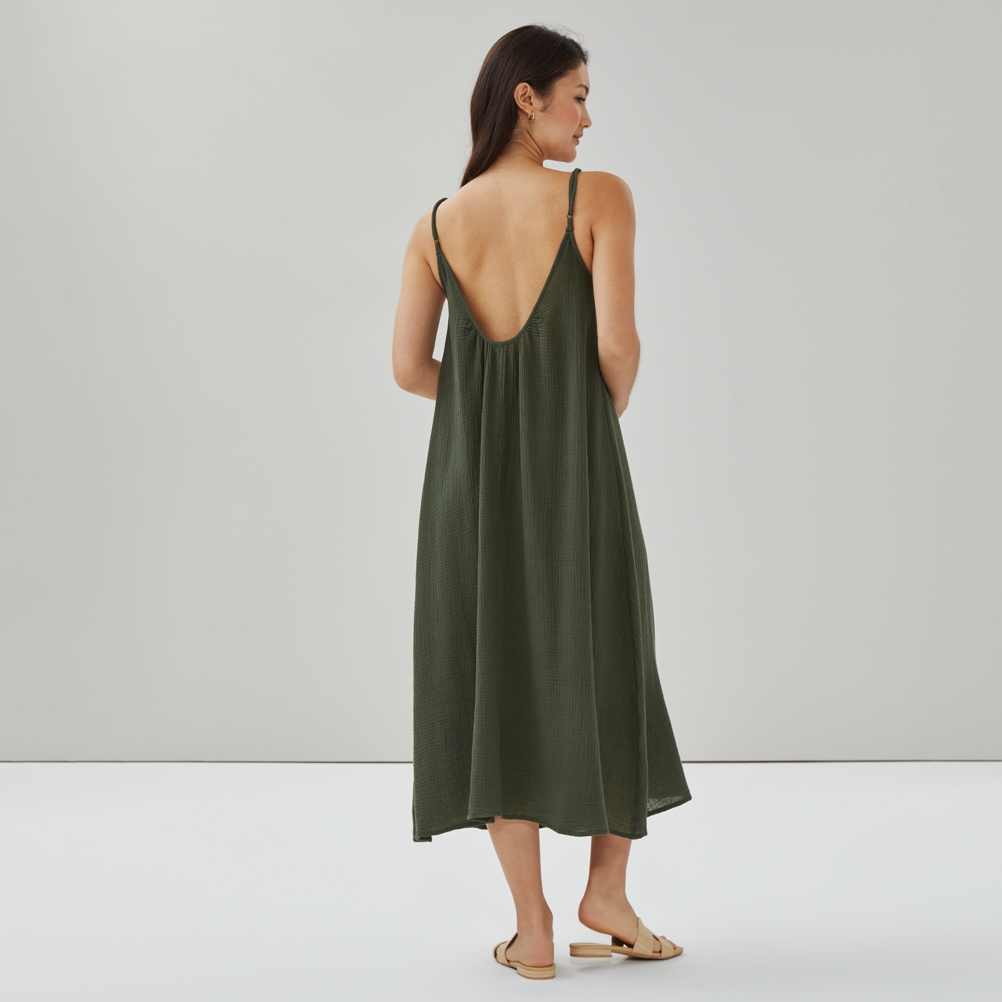 Gauze Midi Dress Cover-Up