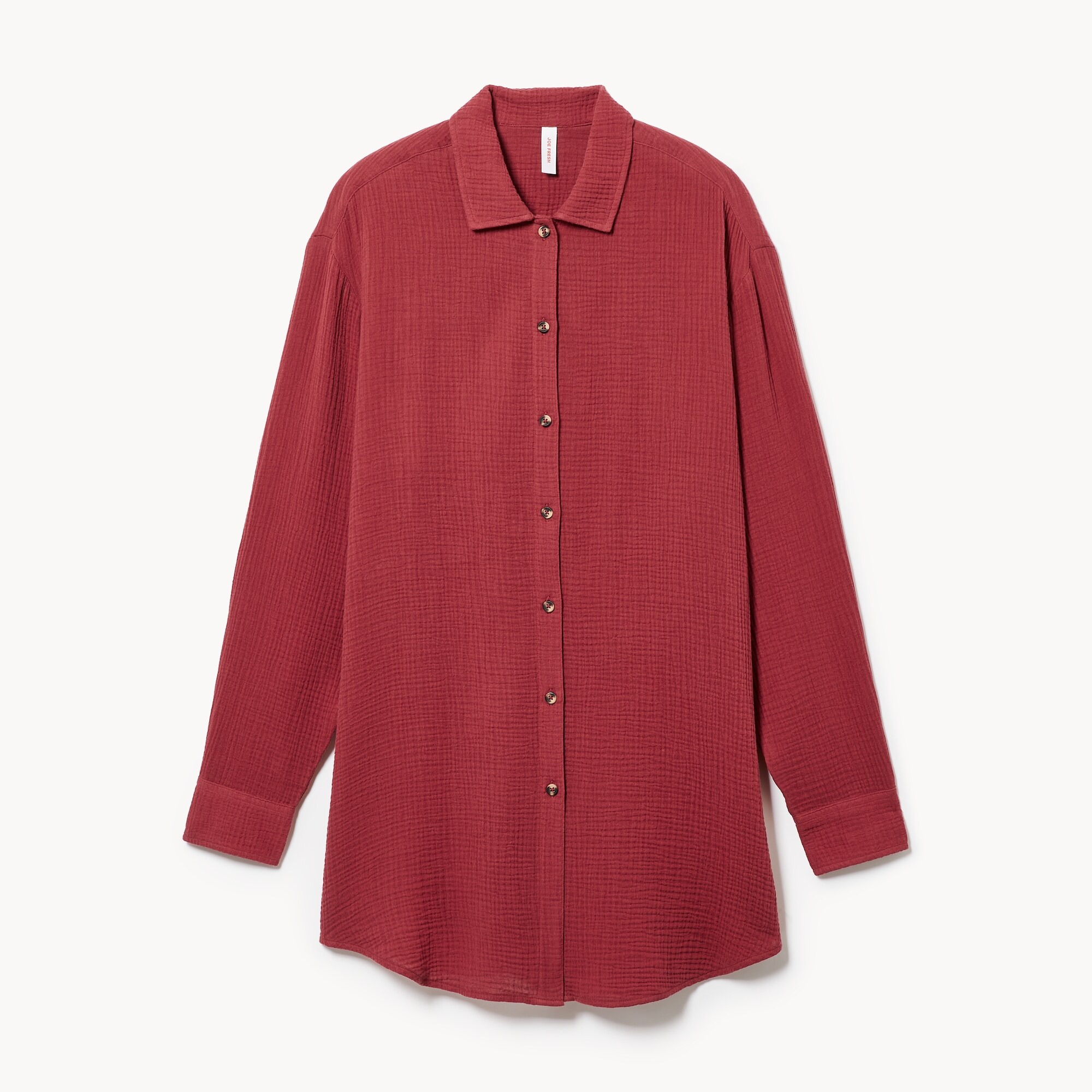 Gauze Button-Up Cover-Up