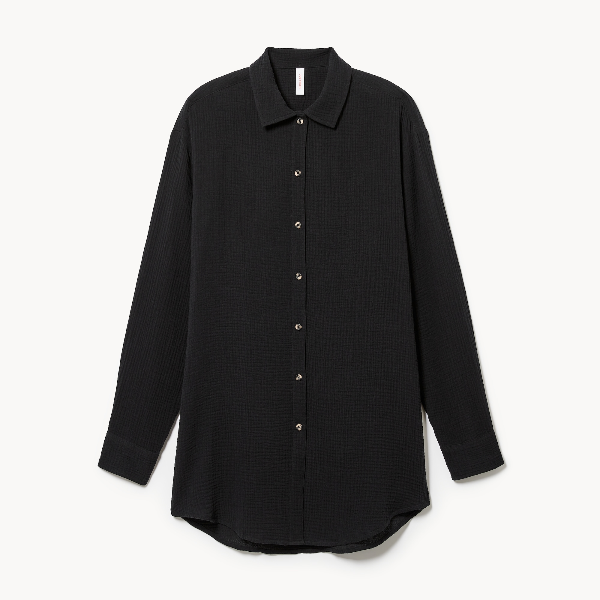 Gauze Button-Up Cover-Up