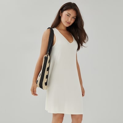 V-Neck Dress Cover-Up - Cream