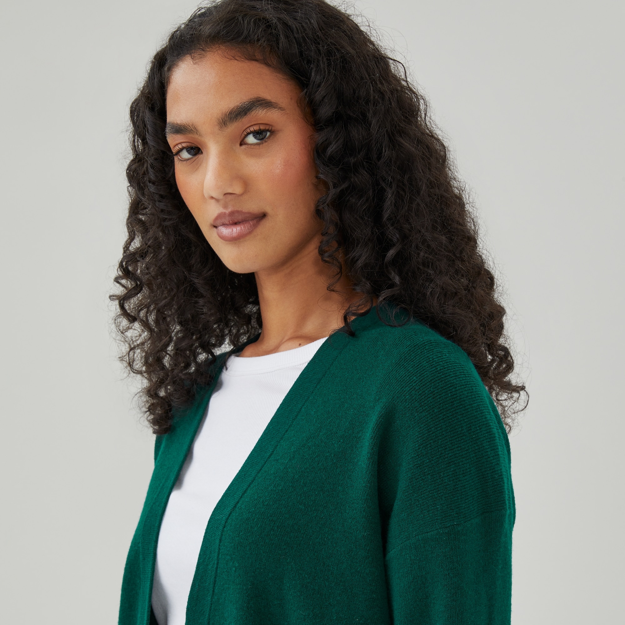 Relaxed Cardigan in Green from Joe Fresh