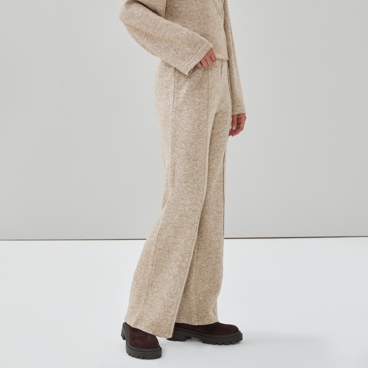 Pantalon  plis nervurs - Mlange De Brun Fonc