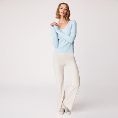 Ribbed Lounge Pant - Cream
