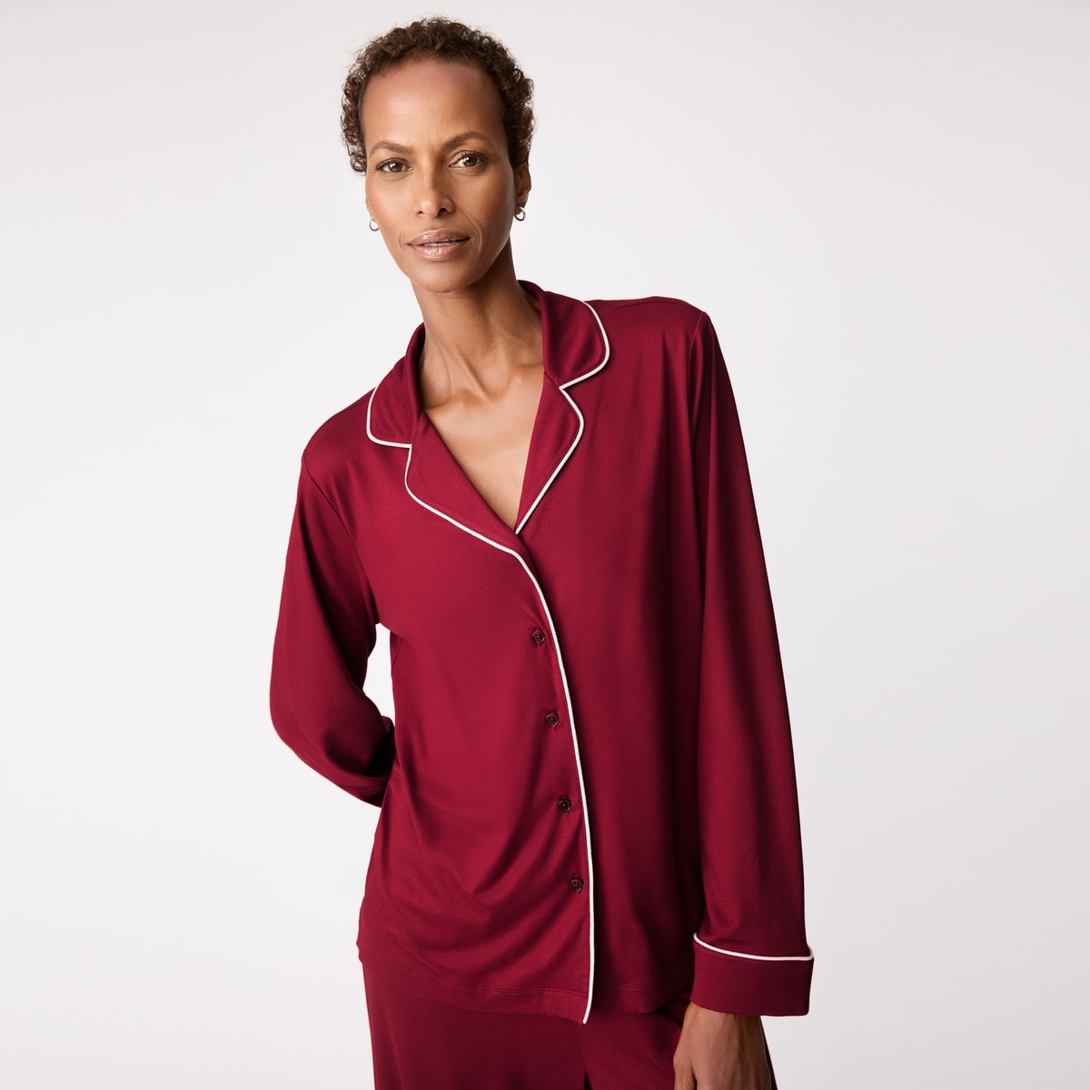 Chemise de nuit  col revers