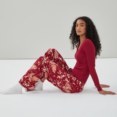 Printed Sleep Pant - Maroon