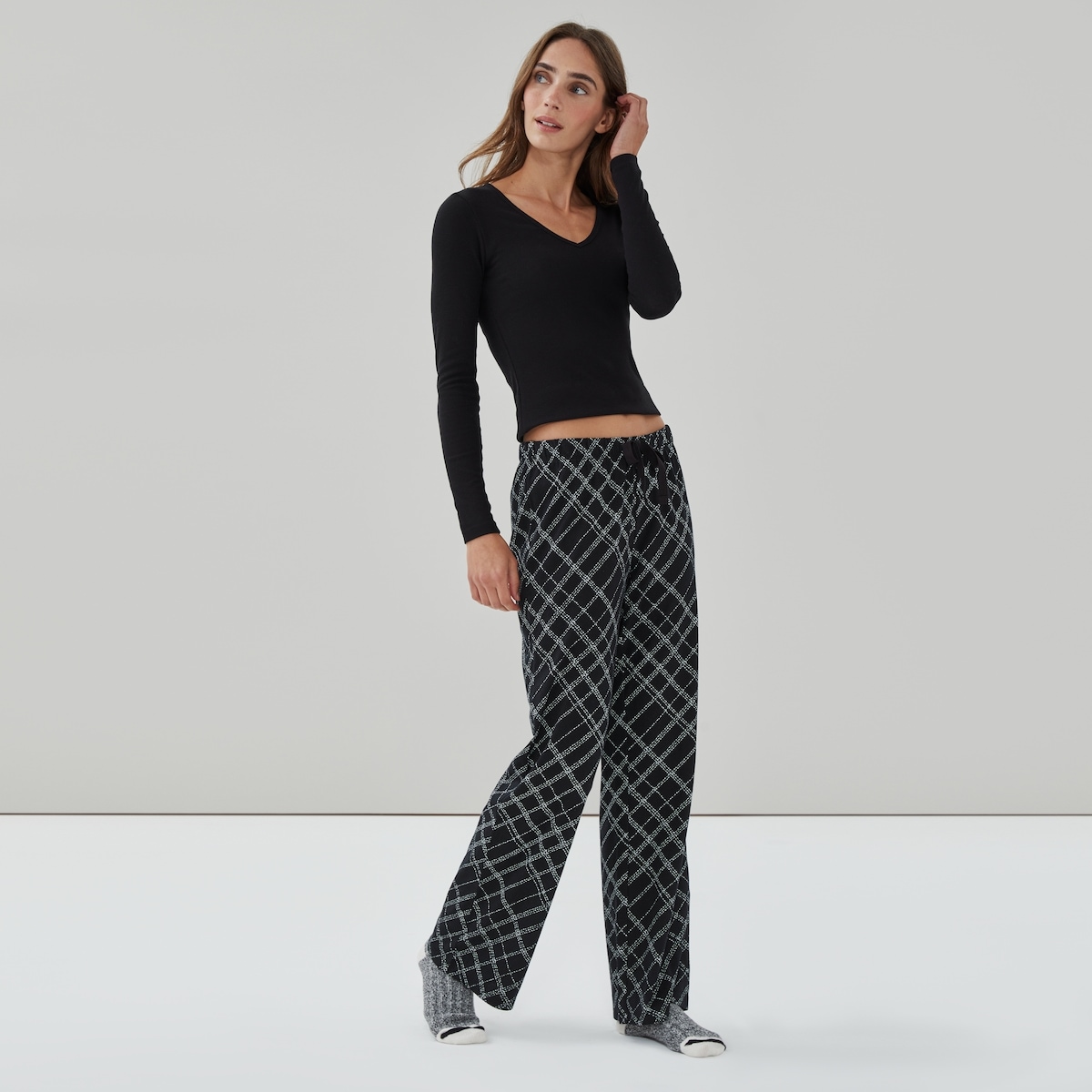 Printed Sleep Pant - Black