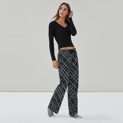 Pantalon de nuit imprimé - Noir
