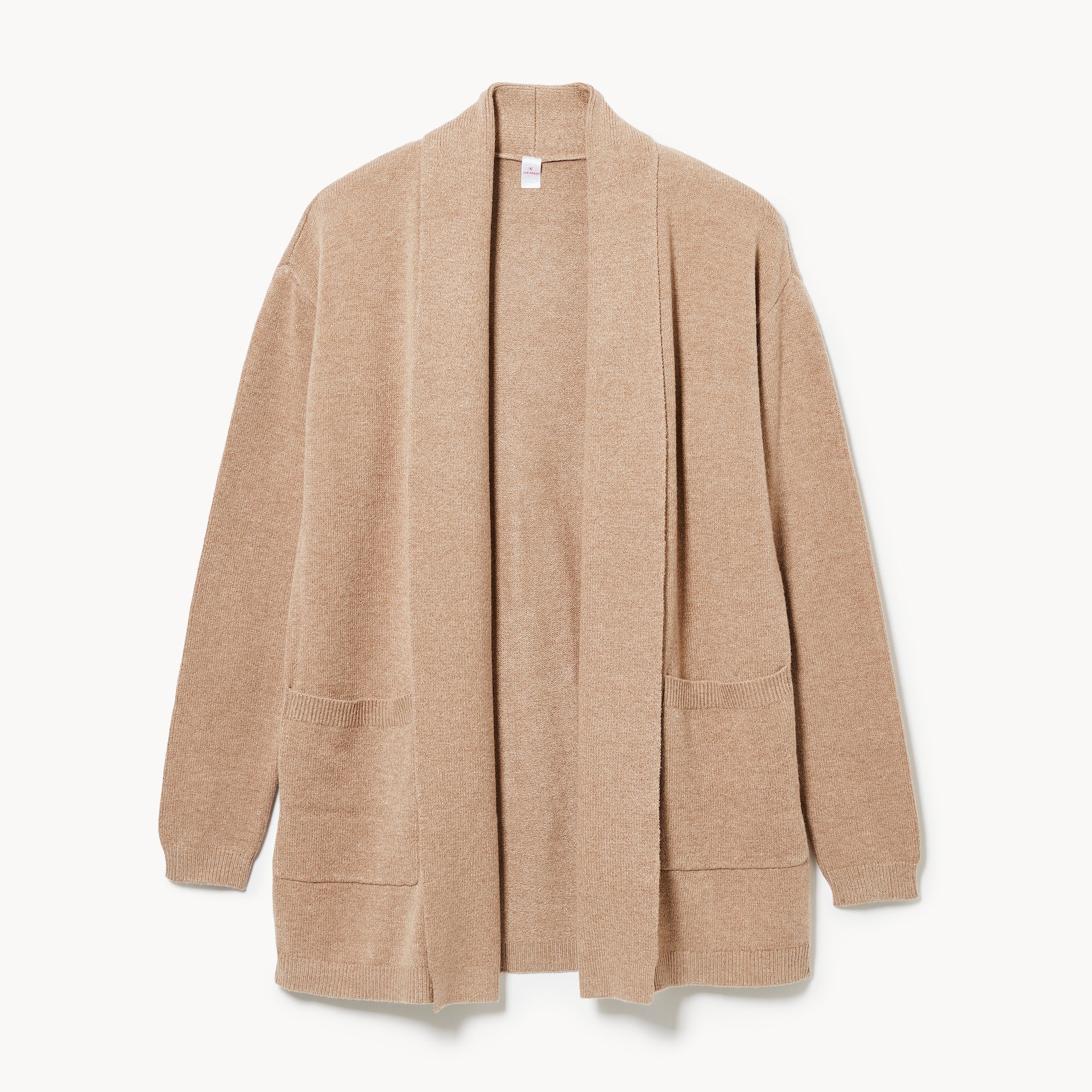 Open Front Lounge Cardigan in Light Khaki Mix from Joe Fresh