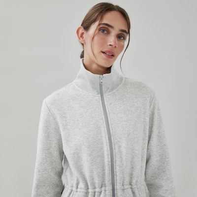 Veste sport en molleton - Mélange De Gris