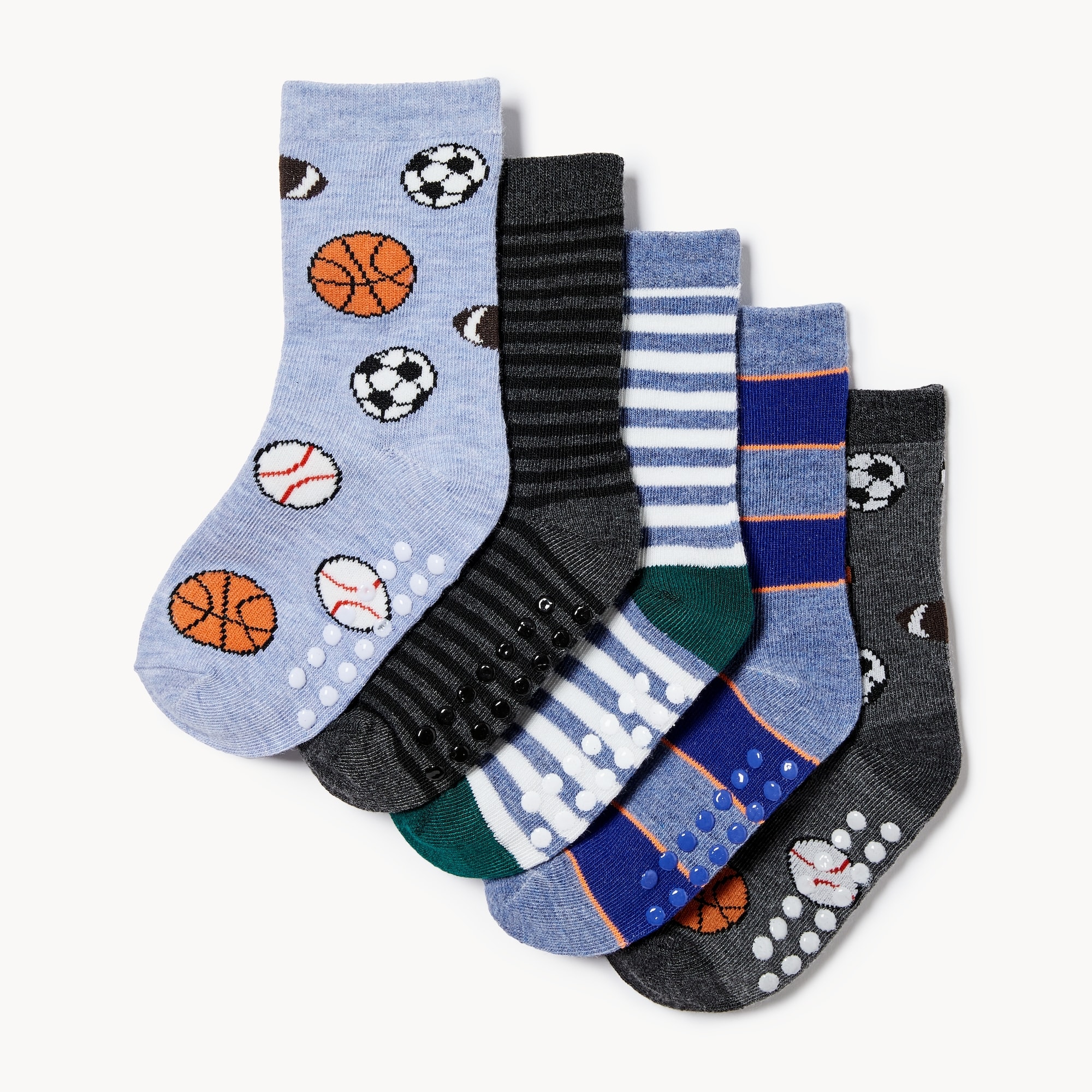 Toddler Boys' 5-Pack Crew Socks