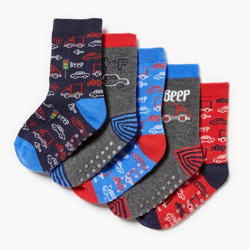 Toddler Boys' 5-Pack Crew Socks