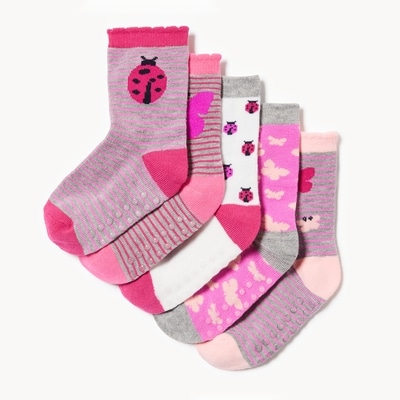 Joe Fresh Toddler Girls' 5-Pack Crew Socks 1 ea, $10.00/1ea