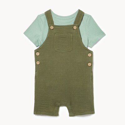 Baby Boys' 2-Piece Short Overall Set