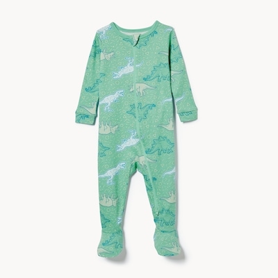 Dormeuse à pieds à double fermeture éclair - Bleu-Vert