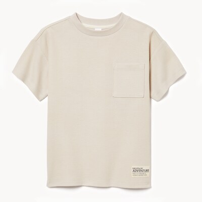 Kid Boys' Drop Shoulder T-Shirt - Taupe