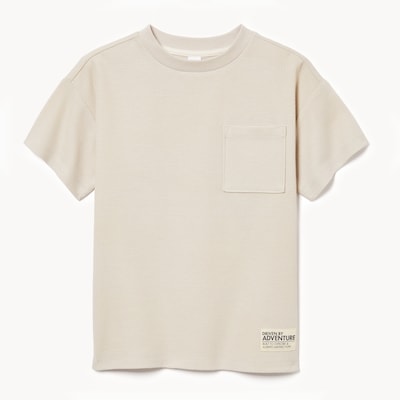 Kid Boys' Drop Shoulder T-Shirt - Taupe