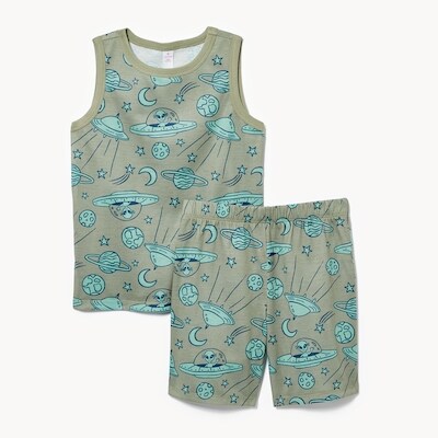 Kid Boys' Graphic Sleep Set - Khaki Green