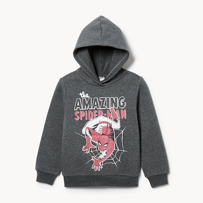 Kid Boys' Marvel Spider-Man Hoodie - Charcoal Melange