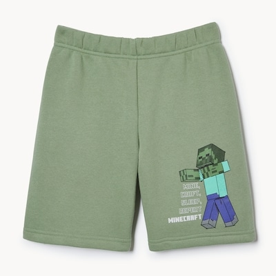 Kid Boys' Minecraft Fleece Short - Green