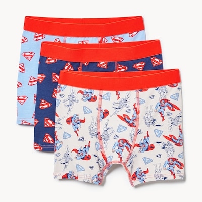Ens. de 3 caleçons boxeurs Superman pour garçons - Rouge