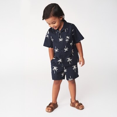 Ens. chemise et short tisss pour petits garons