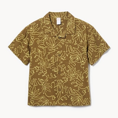 Toddler Boys' Woven Button-Up Shirt - Khaki Brown