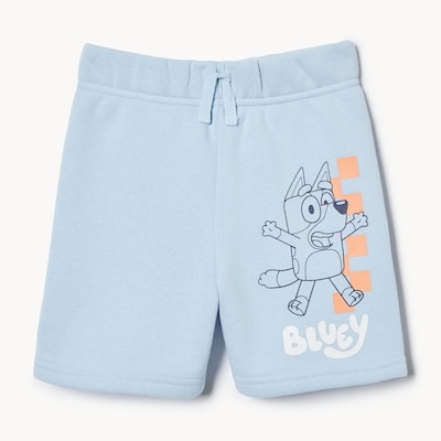 Toddler Boys' Bluey Fleece Short - Light Blue