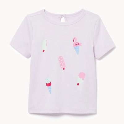 Baby Girls' Cotton Jersey T-Shirt - Dusty Lavender