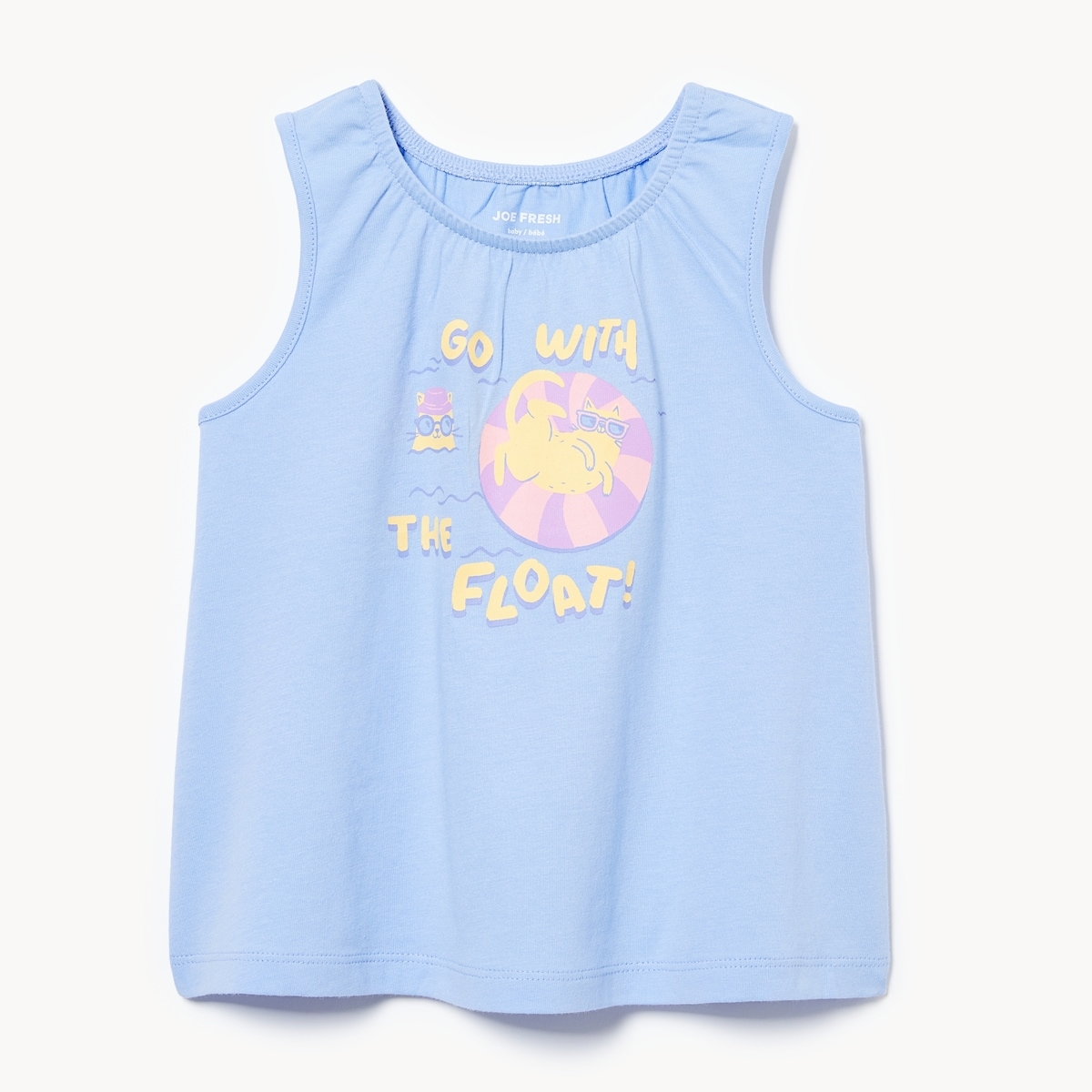 Baby Girls' Graphic Tank - Light Blue