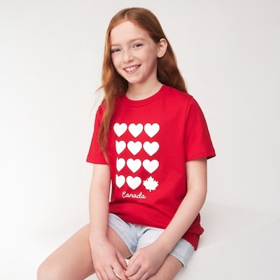 Joe Fresh T-shirt imprimé Canada pour filles 1 ea, 8,00 $/1ch